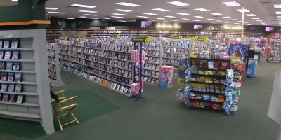 The Family Video store at 10th & Emerson, Indianapolis is spacious and well-organized.